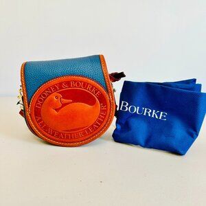 DOONEY & BOURKE SMALL BLUE JEANS PEBBLED LEATHER DUCK CROSSBODY BAG